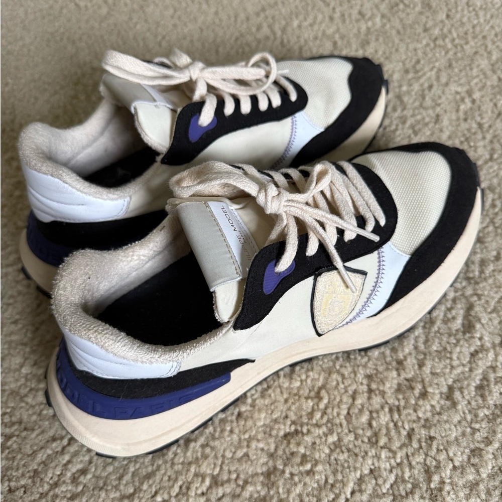 Philippe Model Cream and Black Sneakers